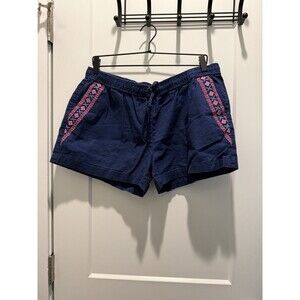 Vineyard Vines Women's Sz Large Printed Linen Deep Bay Shorts